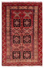 Vintage 3’8″ x 5’10” Traditional Hand Knotted Vegetable Dye Wool Area Rug