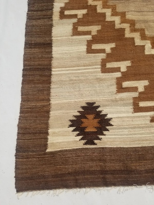 Vintage Traditional Handmade Turkish Wool Multicolor Kilim Rug 5.7x4.3ft gallery