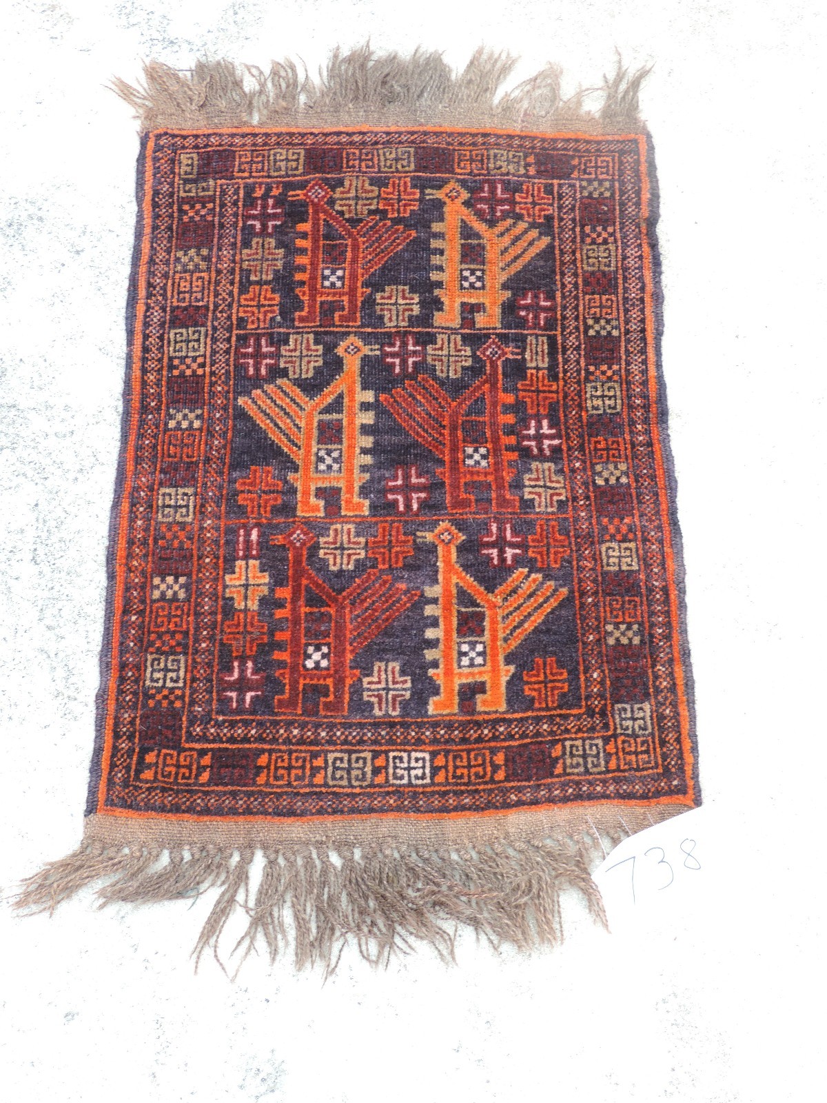 2x3ft. Vintage Turkoman Balouch Child's Prayer Rug gallery