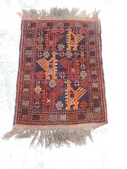 2x3ft. Vintage Turkoman Balouch Child’s Prayer Rug