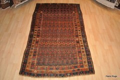 4×7 ft. ANTIQUE TRIBAL beautiful KURDISH Butteh design pre 1900 kurdish rug
