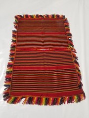 Vintage Traditional Handmade Indian Tarabuco Wool Multicolor Kilim 5.2×3.1ft