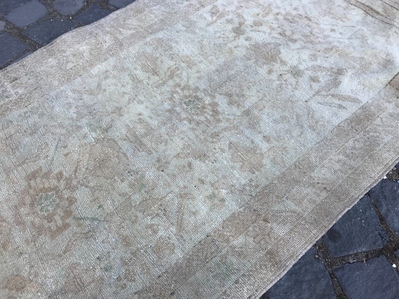 Bohemian Area Rug Handmade Wool Rug Turkish Vintage Traditional Rug 2,6 x 4,9 ft gallery