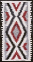 3’x5′ Classic Native American Design Antique Navajo Flat Weave Rug