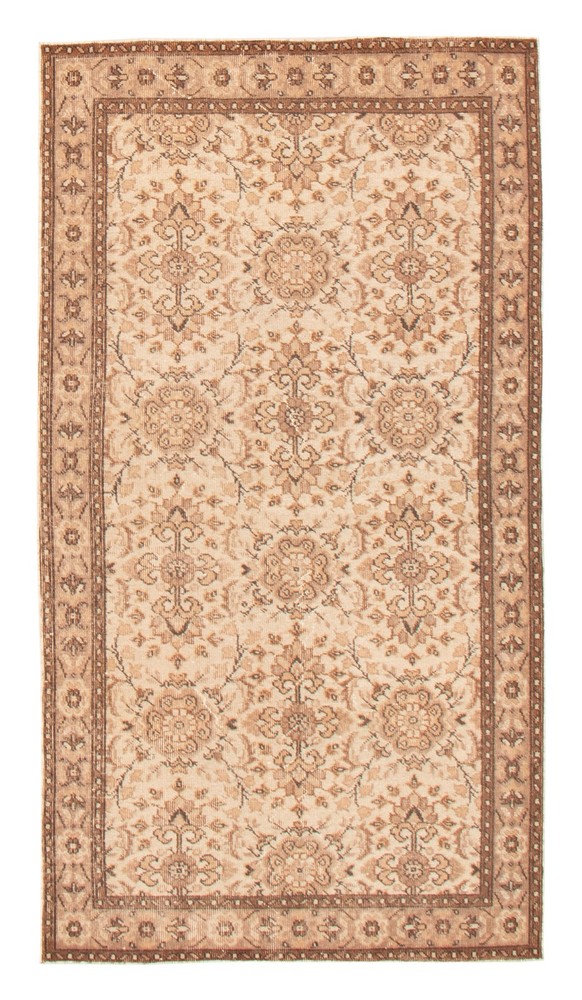 Vintage Hand-Knotted Area Rug 3'9" x 7'0" Traditional Wool Carpet