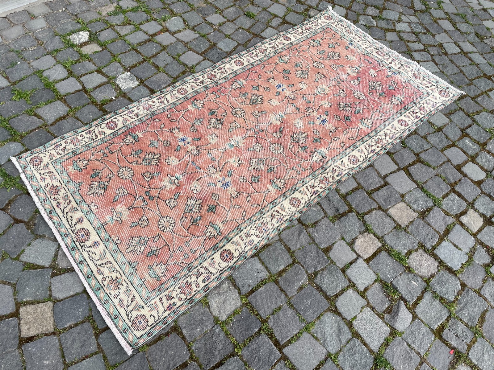 Bohemian Runner Rug, Turkish Vintage Rug, Handmade Wool Rug, 3,1 x 6,4 ft gallery