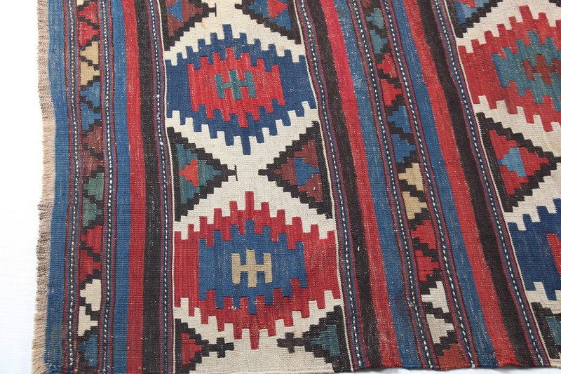 Antique Shirvan Kilim – Caucasian Flatweave, Late 19th Century -5' 11'' X 8' 11' gallery