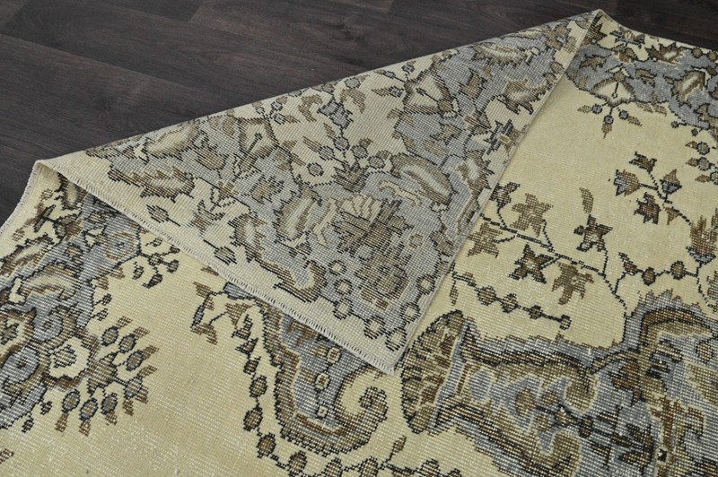 Oushak Turkish Vintage Rug 5x9 Kilim Rug Anatolian Handmade Boho Decor BEIGE gallery