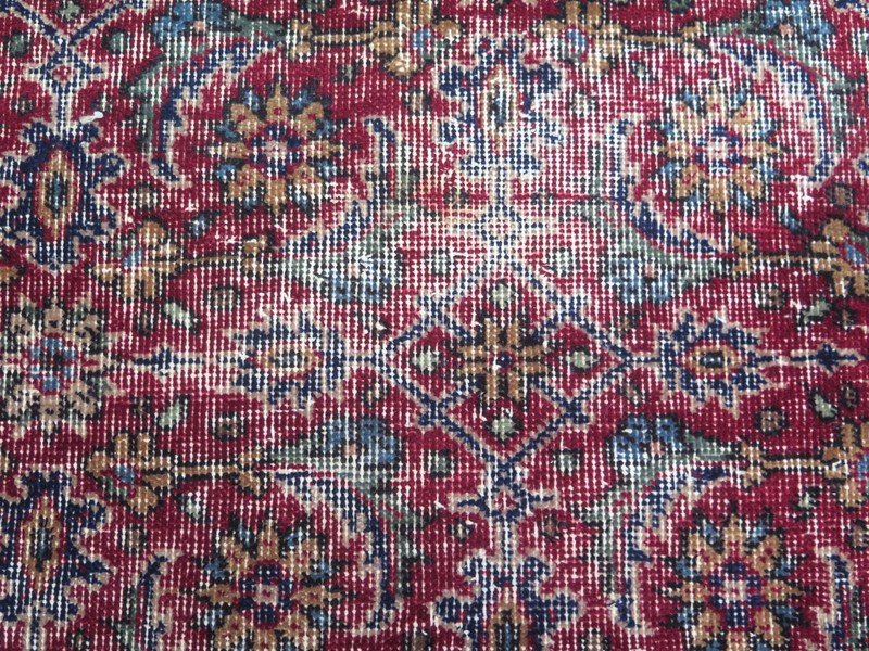 Vintage Anatolia Carpet, Burgundy Rug, Floor Carpet Handmade Large Rug 67"X110" gallery
