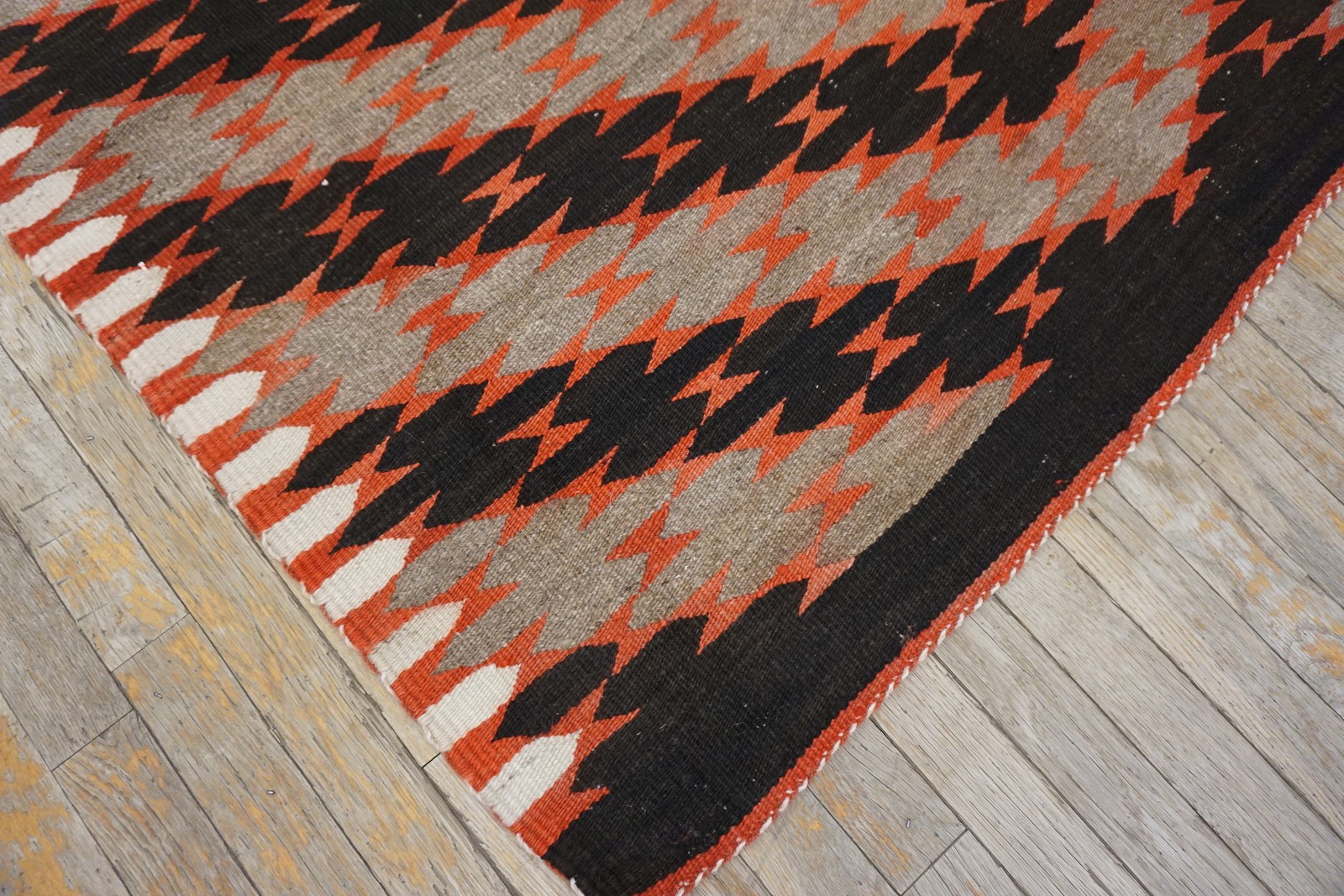 4'x7' Exciting Tribal Geometric Antique Native American Flatweave Navajo Rio gallery