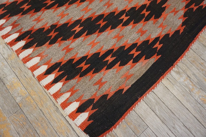 4'x7' Exciting Tribal Geometric Antique Native American Flatweave Navajo Rio gallery