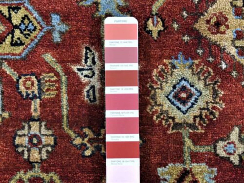 Exquisite Rust Red Color, Original Heriz Collection Rug 11'9" x 14'10" gallery