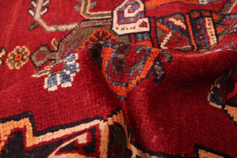 Vintage 3'11" x 7'4" Traditional Hand Knotted Vegetable Dye Wool Area Rug gallery