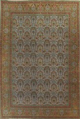 Vintage Overdyed Bird Design Traditional 10×12 Area Rug Low Pile Handmade Carpet