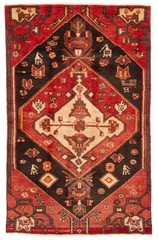 Vintage Traditional Hand-Knotted Area Rug 2’11” x 4’8″ Oriental Wool Carpet