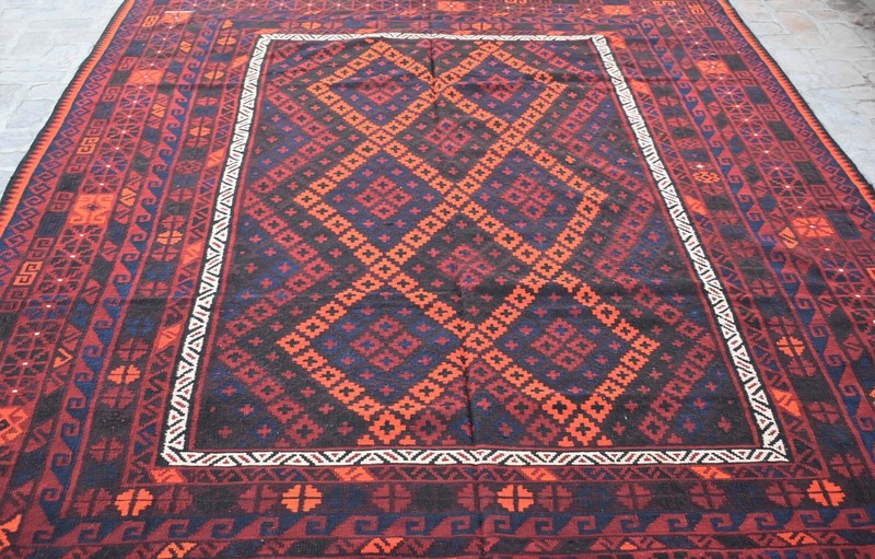 8x13 Handmade Afghan Tribal Ghalmouri Kilim Rug Vintage Persian Large Area Rug gallery