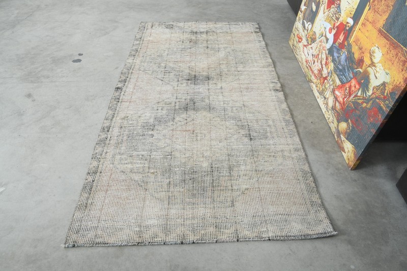 3x7 runner, small turkish rug, hand-knotted vintage oushak rug wool carpet,313 gallery