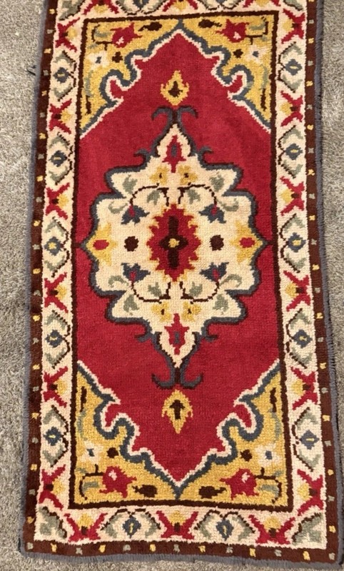 Antique Turkish Oriental Yastik Hand Knotted All Wool Fine Rug 19th C Excellent gallery