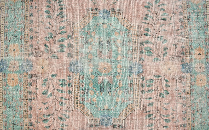 Turkish Rug 6x10 Handwoven Oushak Rug 210x326cm Natural Wool Carpet Muted Rug gallery