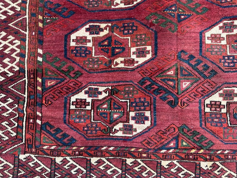 COLLECTORS' PIECE Antique Russian Turkoman Bokhara Tekke Turkmenistan Carpet gallery