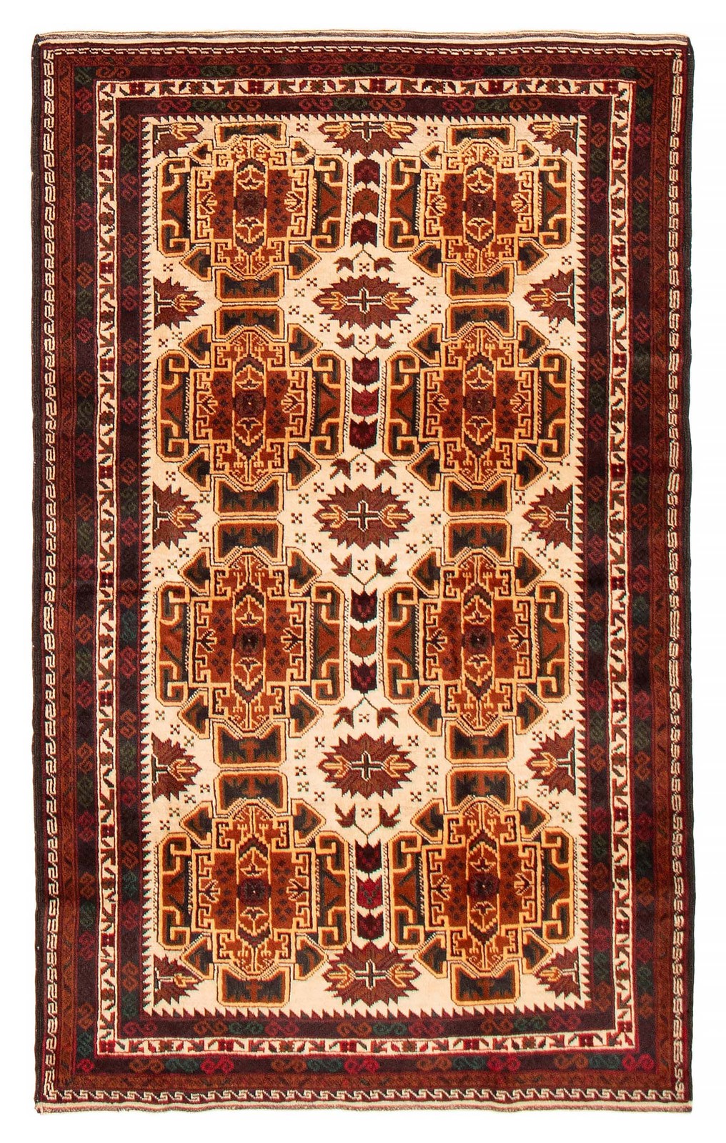 Vintage 3'11" x 6'5" Traditional Hand Knotted Vegetable Dye Wool Area Rug gallery