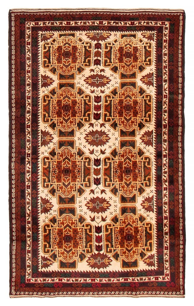 Vintage 3'11" x 6'5" Traditional Hand Knotted Vegetable Dye Wool Area Rug