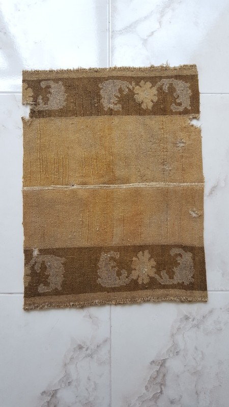 Turkish Dıy Fragment Carpet Rug Painting or Art Piece Rug Organic Handmade Rug gallery