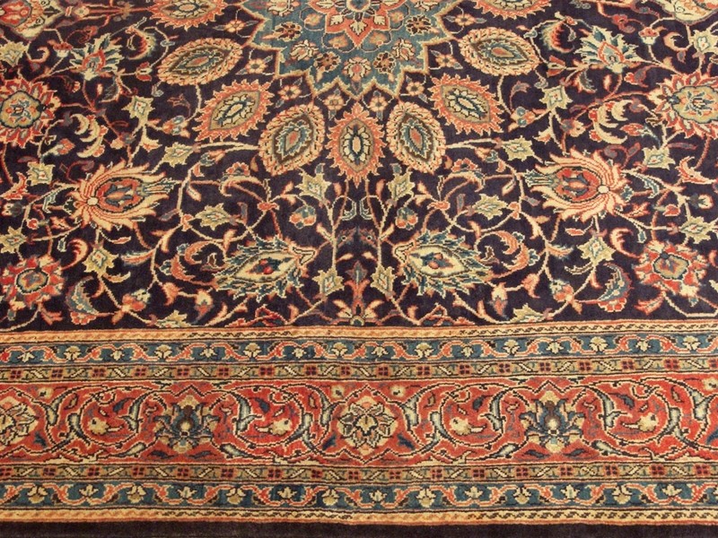 9 x 13 Authentic Handmade Antique Azeri Medallion Wool Rug _EXCELLENT CONDITION gallery