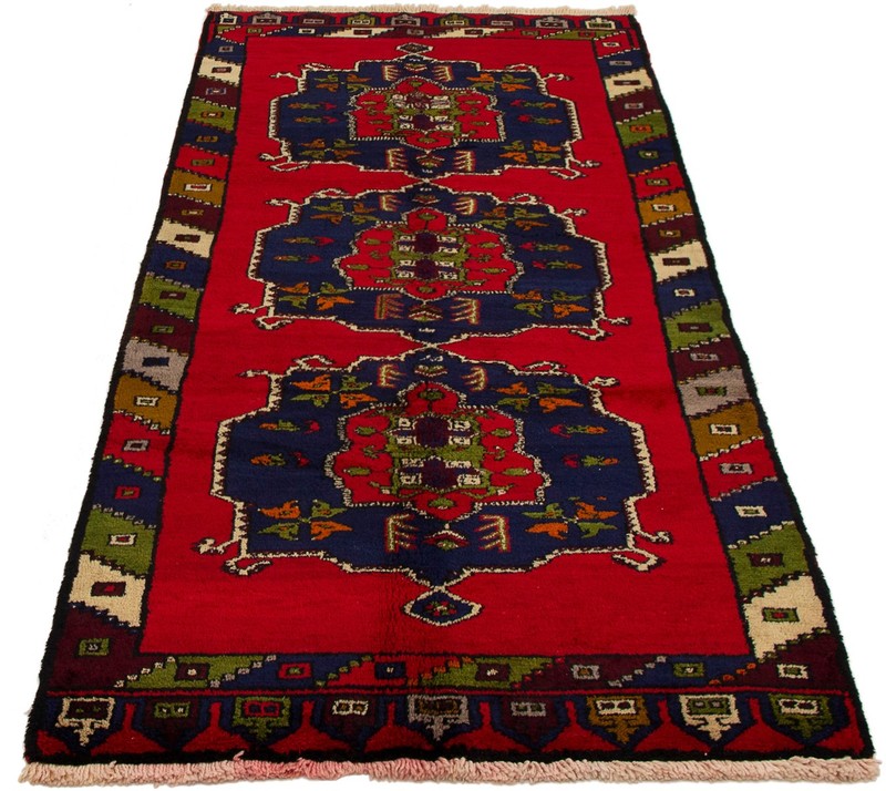 Vintage Hand-Knotted Area Rug 4'9" x 10'10" Traditional Oriental Wool Carpet gallery