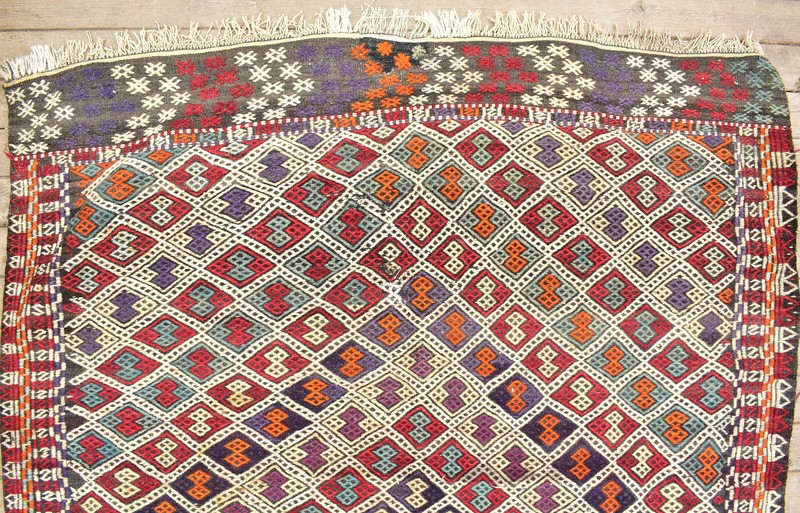 Turkish Kilim Rug 58''x76'' Handwoven 4x6 Sivas Cicim Kilim 150x195cm Jajim Rug gallery
