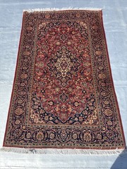 1920s Hand-knotted Rug 4’5”X 7′ Kaashan Nice Muted Colors