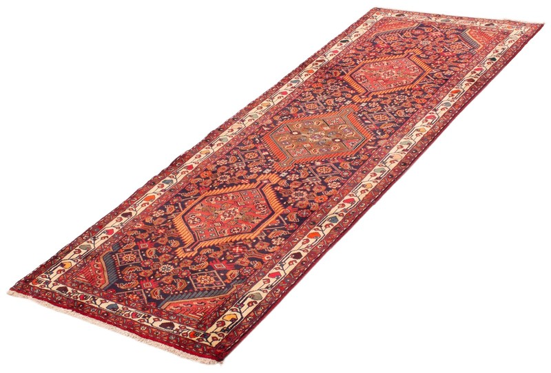 Vintage Hand-knotted Runner Rug 3'5" x 9'8" Traditional Oriental Wool Carpet gallery