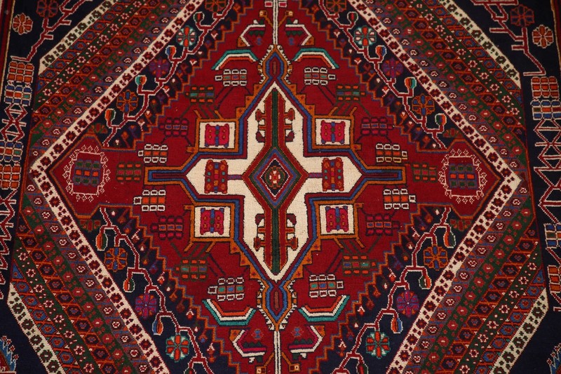Vintage Room Size Area Rug 6x10 Rust Red Wool Tribal Geometric Classic Carpet gallery