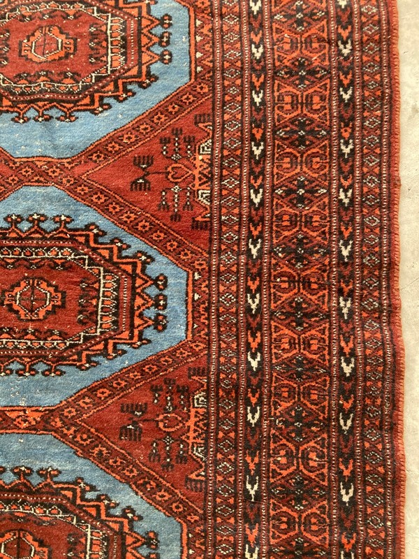 Vintage Traditional Hand-knotted Geometric Oriental Wool Rug Carpet 150x95 cm gallery