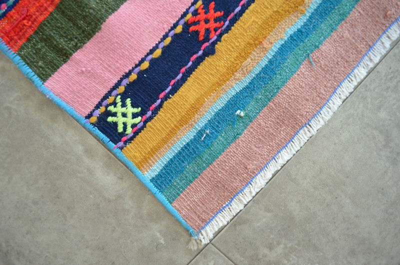 6x8 Rug Hand Woven Turkish Rug Colorful Area Rug Shabby Chic Rug 5'9" x 8'3" gallery