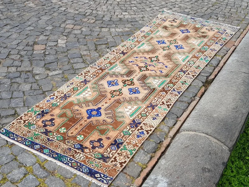 10X3 ft Handknotted Wool Persian Runner Rug , Hallway , Stair Rug (9.6 x 2.9 ft) gallery