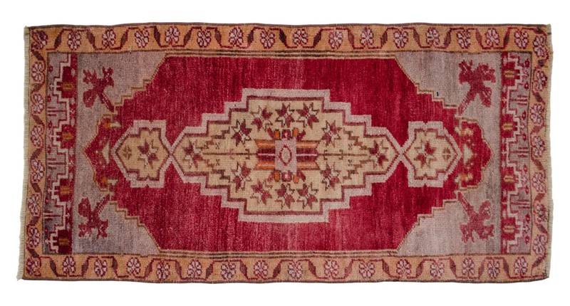 Door mat, Vintage Turkish Rug, Handmade Rug, Kitchen Rug, Small Rug 2x3 ft aprox gallery