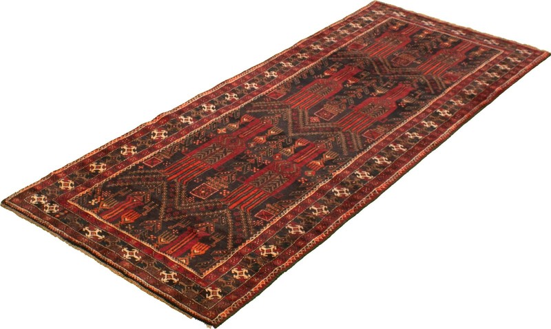 Vintage Traditional Hand-Knotted Area Rug 3'11" x 9'10" Oriental Wool Carpet gallery
