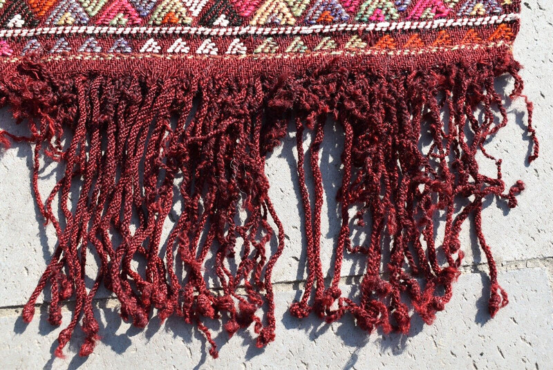Antique Turkish Rug 15'' x 14'' Armanian Weave Collector's Item Kilim Bag Face gallery