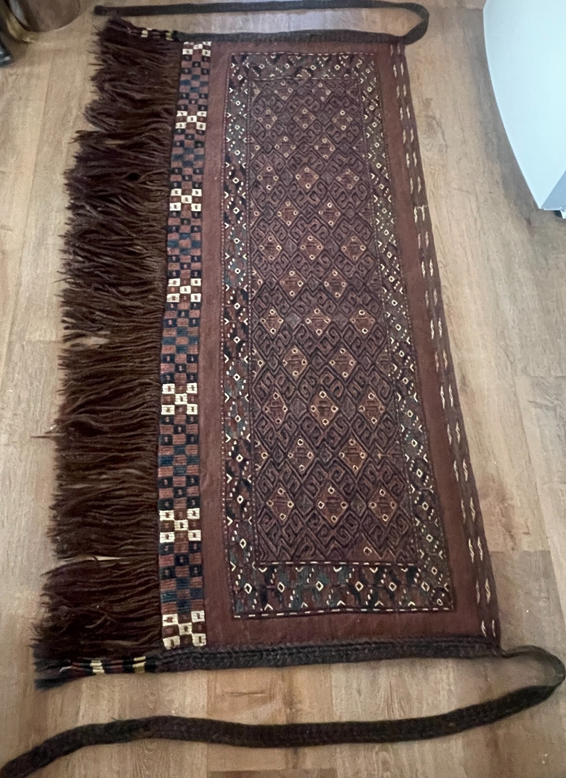 Vintage Afghan Ersari Turkmen Torba Wall Hanging, Nomadic Tribal Style gallery