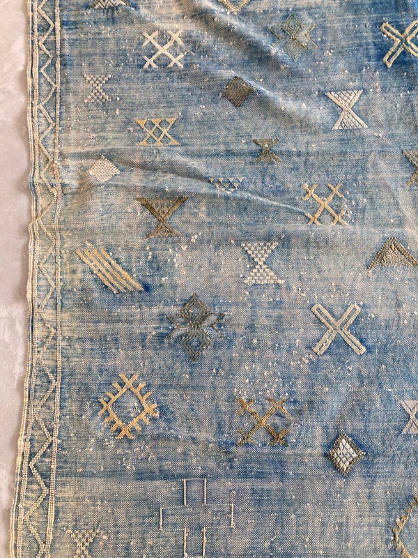 Vintage Traditional Handcraft Moroccan Kilim Rug for Home Décor 228x133 cm gallery