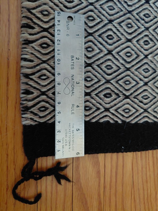 Vintage 2 Sided Two Face Navajo Rug Saddle Blanket Two Grey Hills gallery