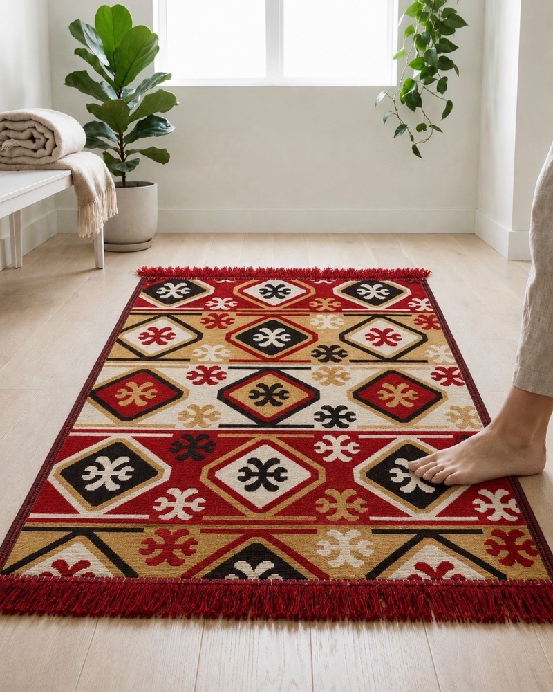 Oushak Turkish Doormat Rug 2x3 BEIGE Vintage Anatolian Handmade Small Kilim Rug