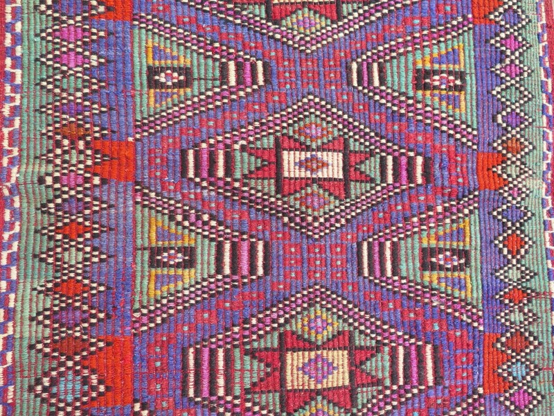 Area Small Rug, Vintage Turkish Small Kilim, Doormat, Bedroom Rug 37"X47" Carpet gallery