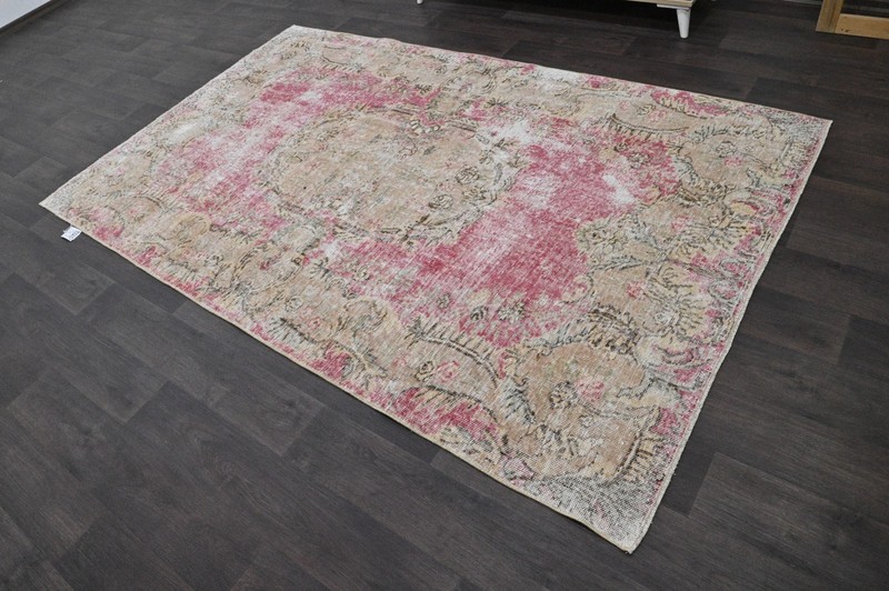 Oushak 5x8,Turkish Rug,vintage,anatolian,PINK,kilim,Bohemian,handmade,wool gallery