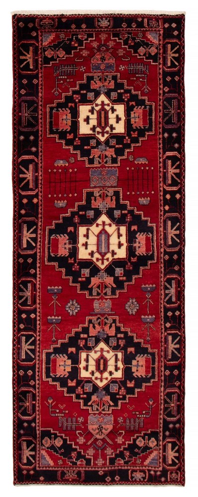 3'6" x 9'4" Vintage Hand-knotted Runner Rug Traditional Oriental Wool Carpet
