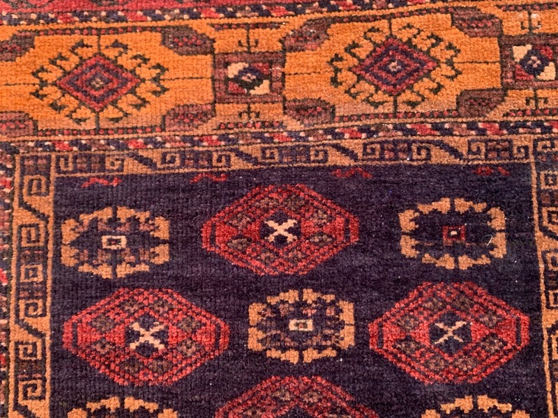 Vintage Afghan Balouch Rug: Hand Knotted Wool, Traditional Area Carpet 3x5 ft gallery