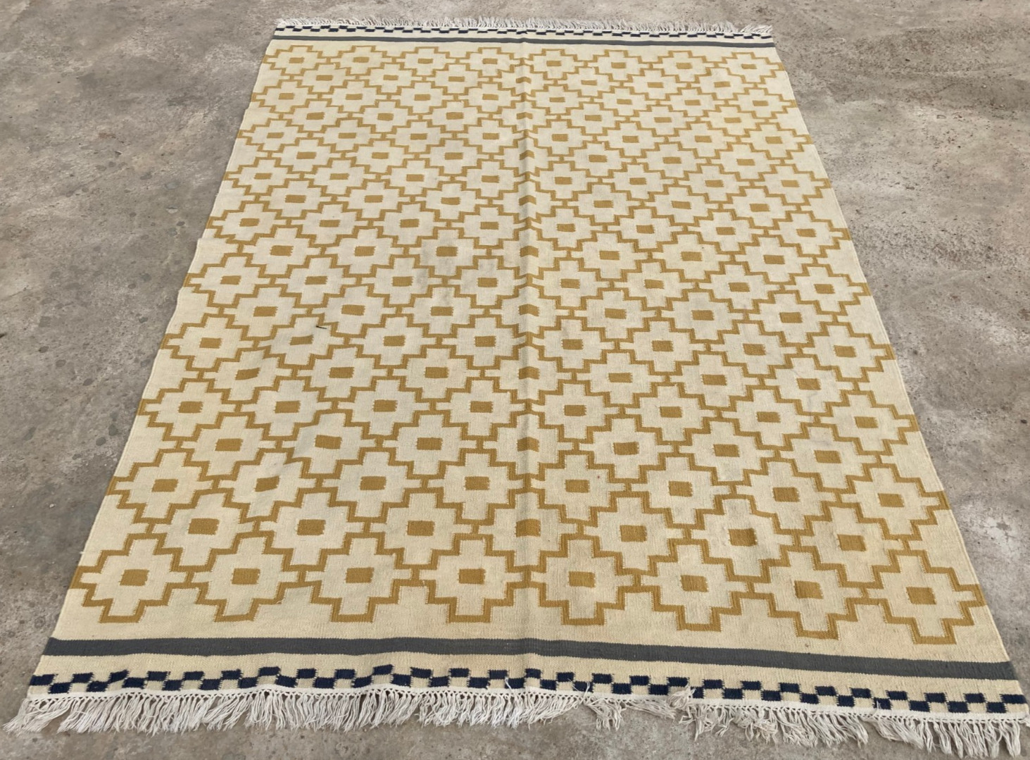 Vintage Traditional Handmade Epic Turkish Kilim Floor Rug Carpet 238x166 cm gallery