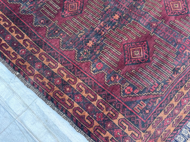 180 X 110 CM Vintage Stunning Belouch Natural Vegetable Dye Qalam dani Carpet gallery