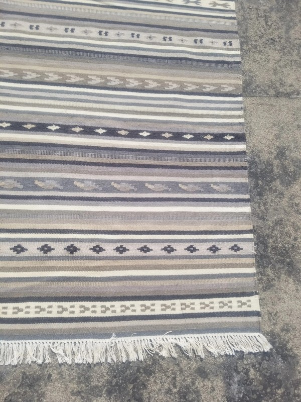 Fine Vintage Traditional Handmade Kattrup Wool Multicolor Kilim 7.9x5.5 ft gallery
